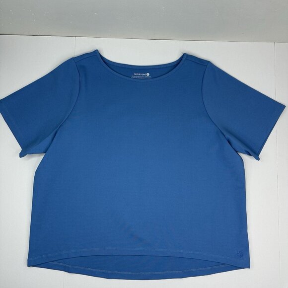 Betabrand Women’s NWT Tide Pool Boat Neck Short Sleeve Boxy Hi-Low Top XL/C47 - Picture 5 of 12